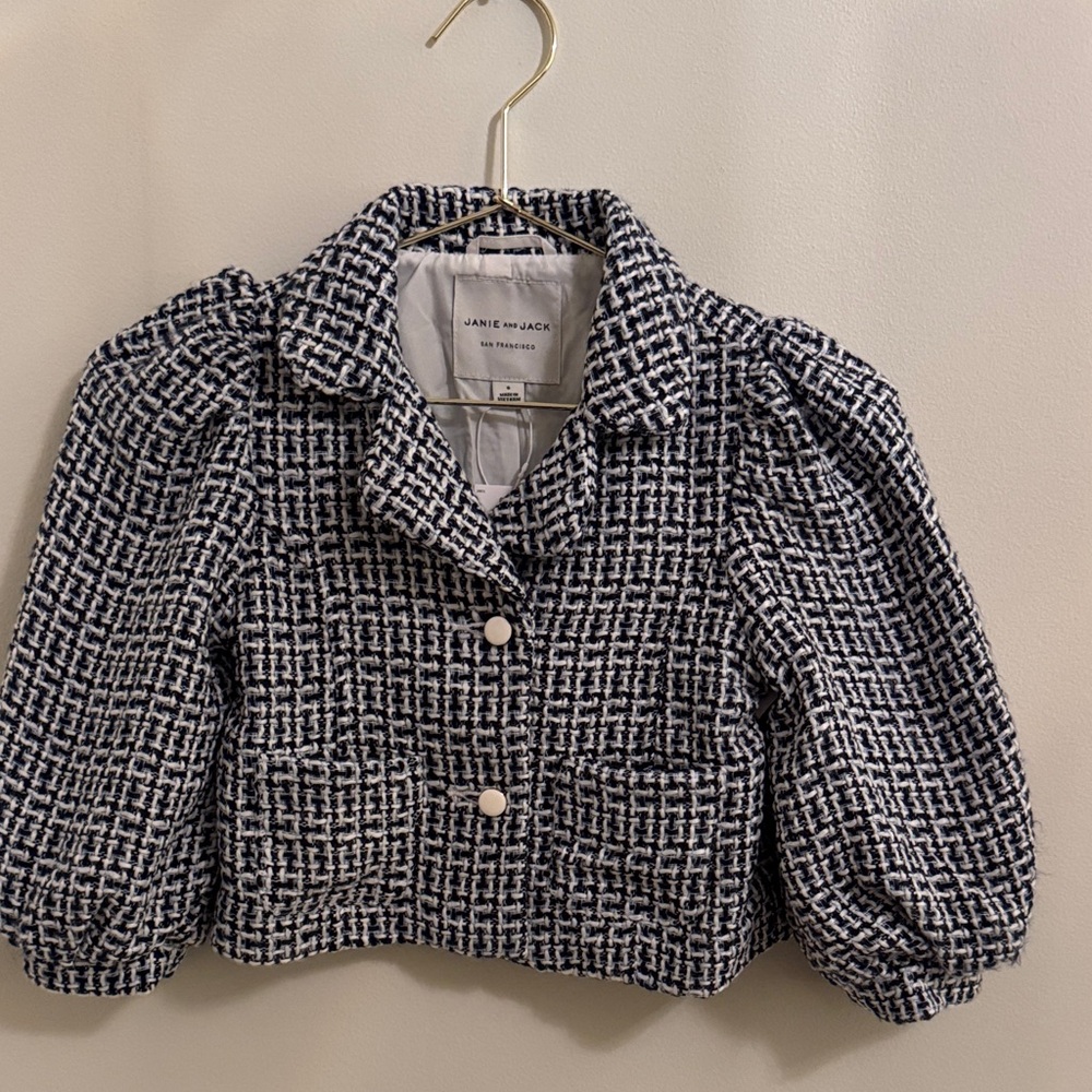 Janie and Jack Classic Black and White Blazer